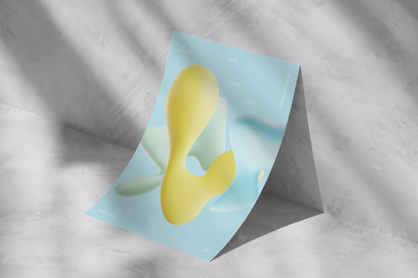 120款创意3D三维多彩流体抽象艺术图形设计素材OBJ/FBX/PNG格式 Pastel Fluid Shapes 3D Icon Set 图片素材 第6张