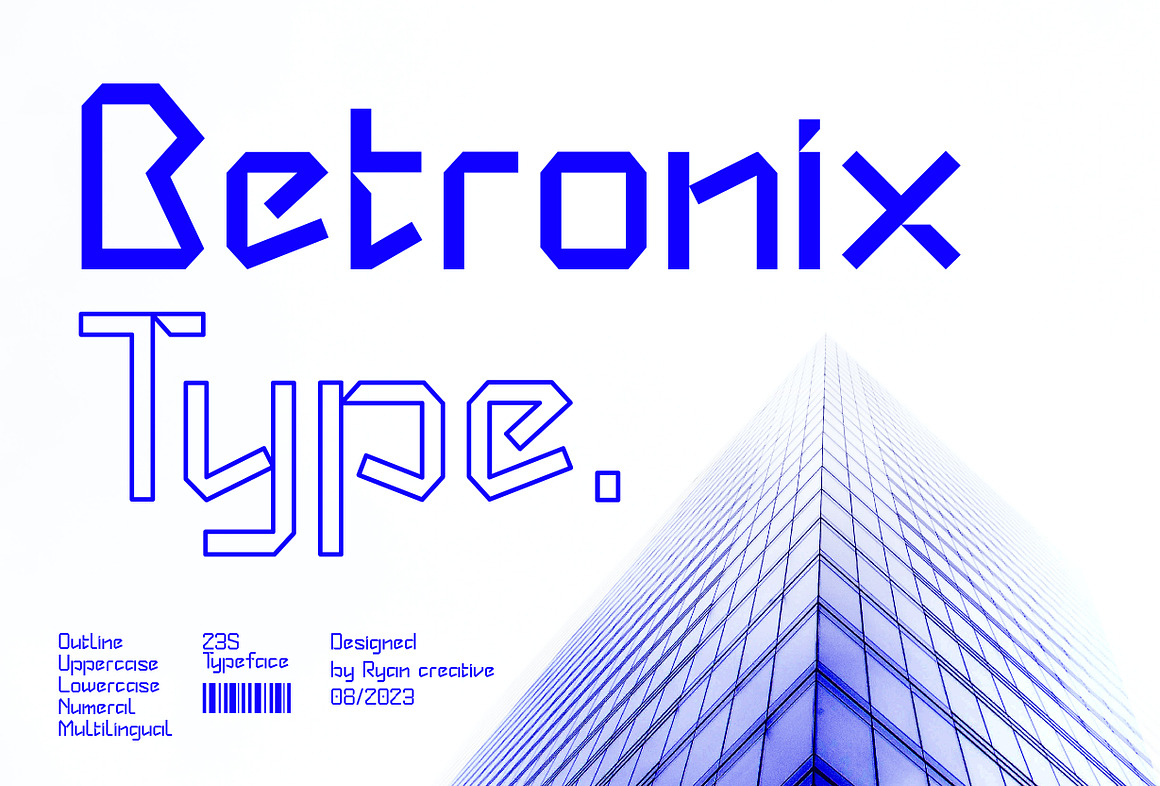 未来派科技品牌海报徽标设计装饰英文字体安装包 Betronix – Futuristic Type 设计素材 第1张