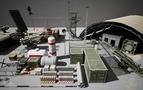 未来科幻外星球太空军事基地场景3D模型UE设计素材 Unreal Engine – Military Base – Premium