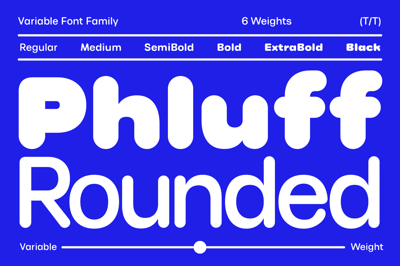 时尚复古品牌杂志海报徽标设计无衬线英文字体安装包 Round Sans Font Phluff 设计素材 第1张