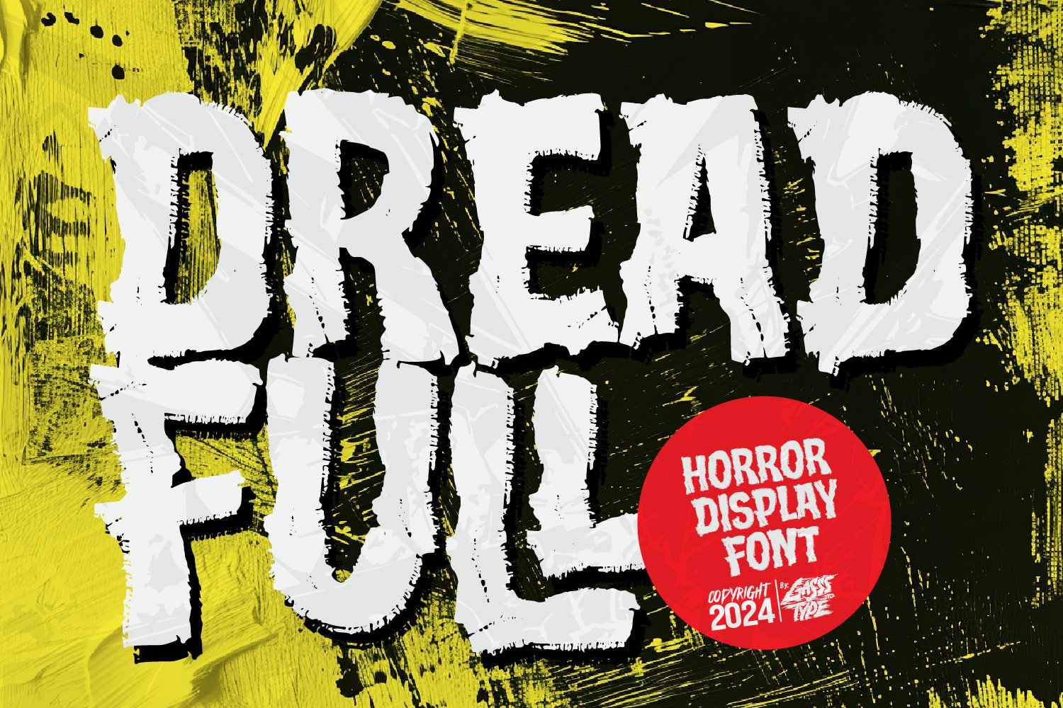 复古怀旧电影标题书籍封面设计装饰英文字体安装包 Dreadfull – Horror Retro Font , 第1张