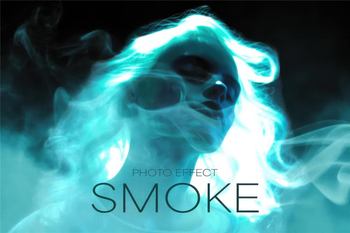 梦幻烟雾雾气照片效果Ps修图特效滤镜样机设计素材 Smoke Photo Effect , 第1张