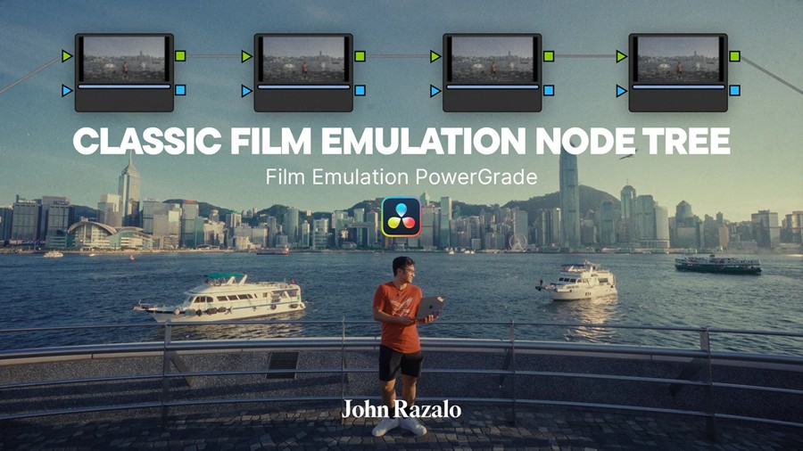 John Razalo - Classic Film Emulation Node Tree 复古柯达胶片模拟达芬奇节点PowerGrade调色 , 第1张