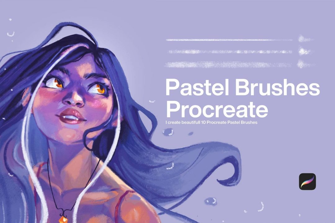 10组粗糙粉笔颗粒数字绘画效果procreate笔刷设计素材 10 Pastel Brushes Procreate 笔刷资源 第1张