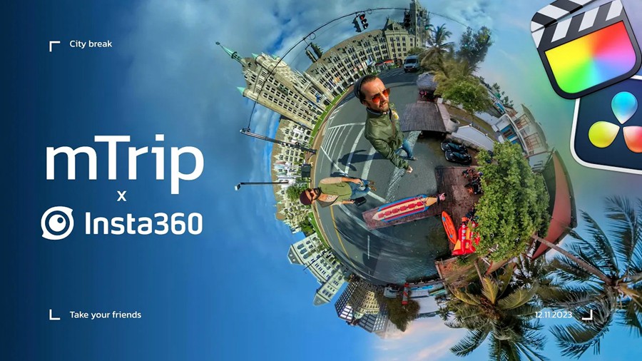 MotionVFX - mTrip Insta360全景运动相机Vlog旅拍特效/转场过渡FCPX插件 , 第1张