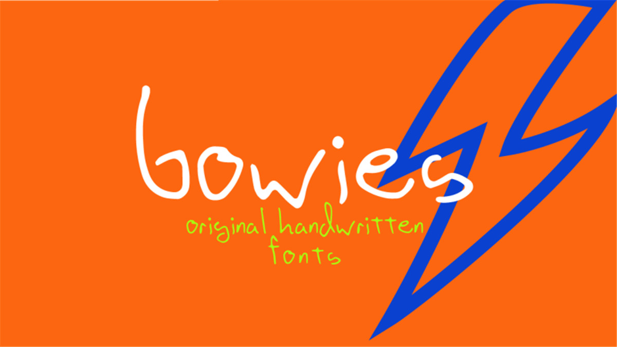 英文字体：趣味俏皮随性凌乱涂鸦手写笔迹字体 Bowies Fonts , 第2张