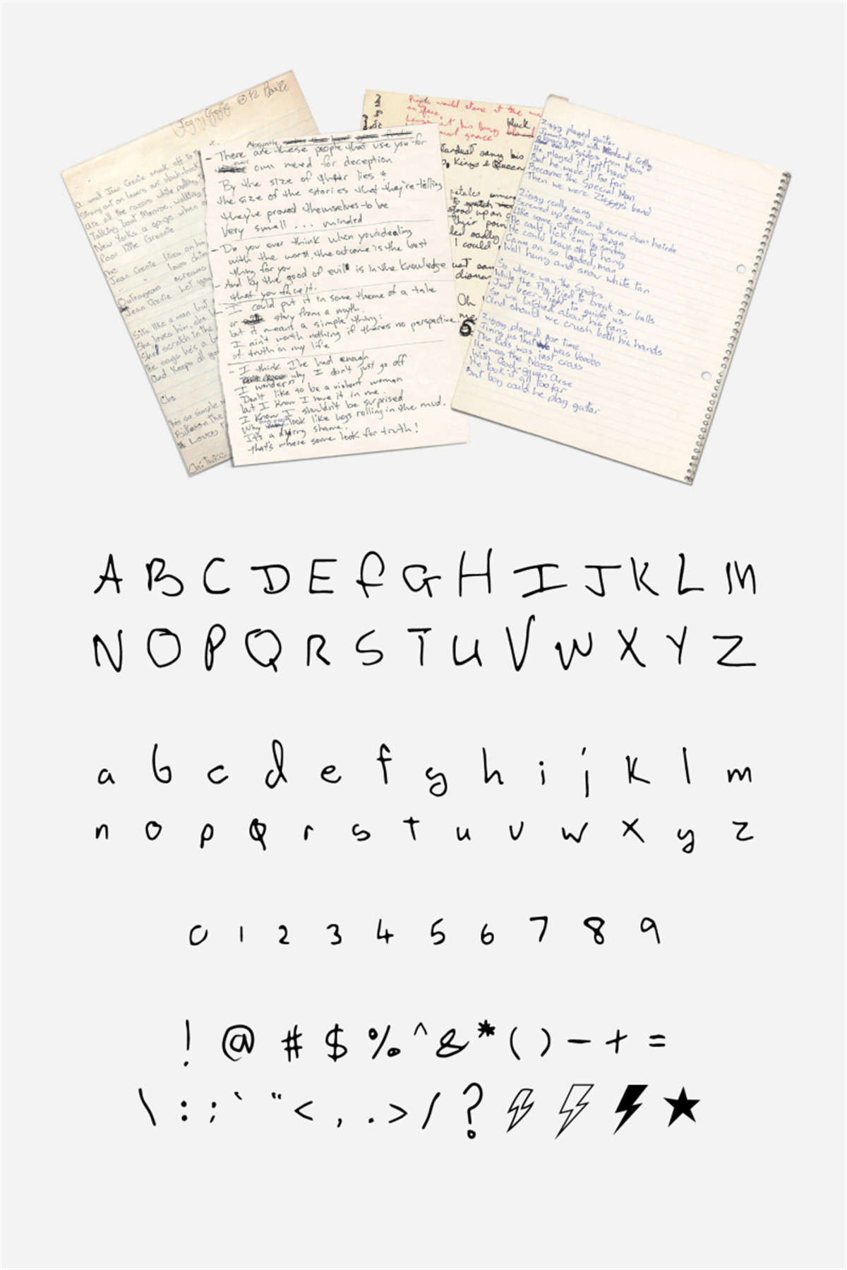 英文字体：趣味俏皮随性凌乱涂鸦手写笔迹字体 Bowies Fonts , 第4张