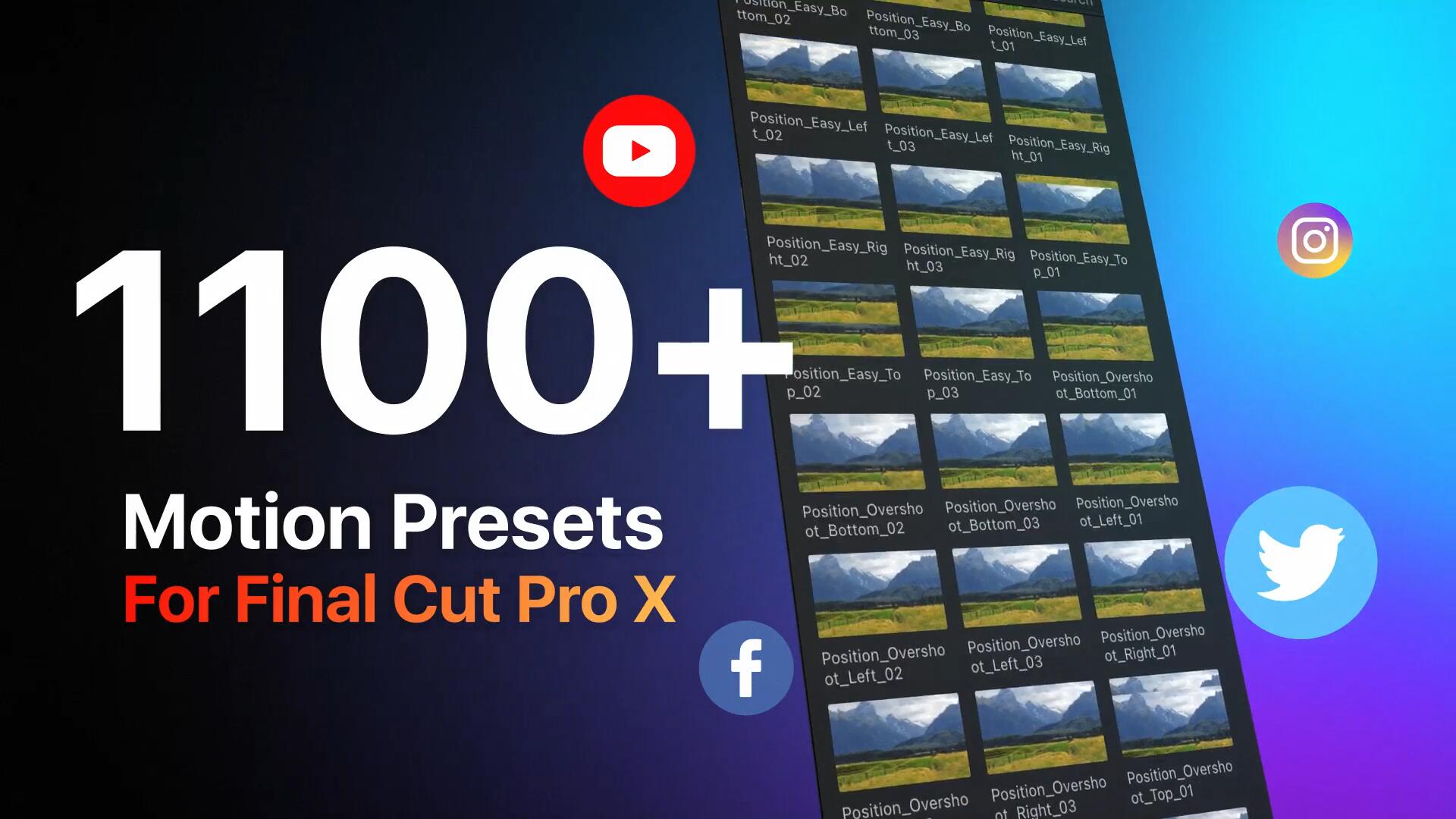 FCPX插件：1100种即用型图层运动缓入缓出弹跳蹦跶动画预设 Motion Presets , 第4张