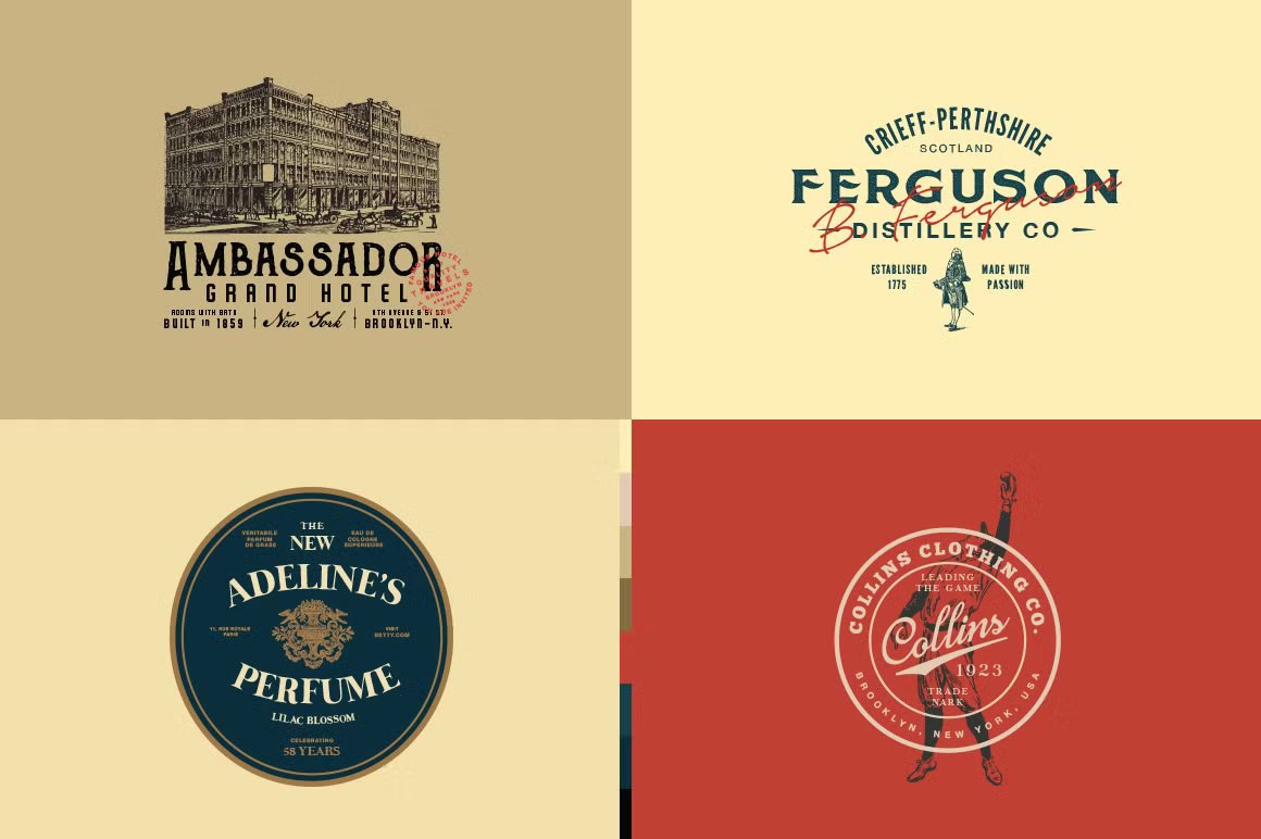 32 Vintage Logo Templates (Vol. 3) 32个复古AI矢量LOGO插图 , 第4张