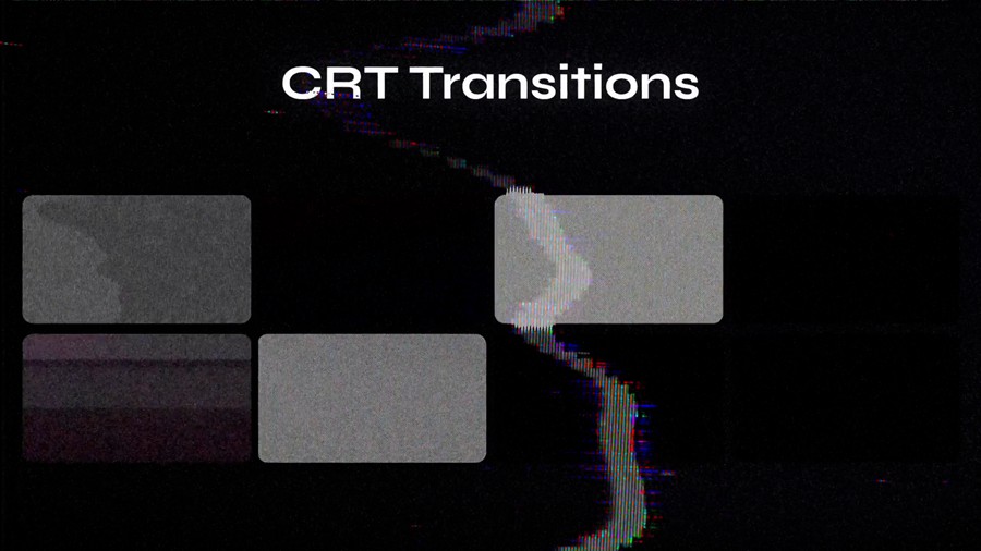 CRT Transitions 8种4K复古独特数字CRT转场过渡达芬奇预设DaVinci Resolve Macros , 第2张