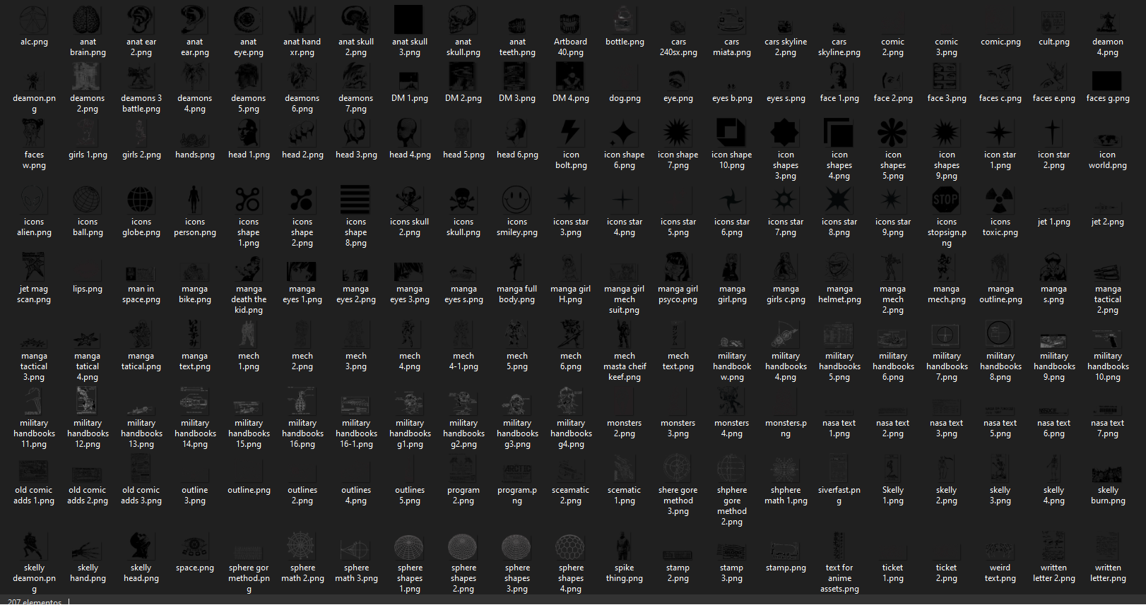 复古打印墨汁效果设计油渍摇滚氛围元素包 Grunge Elements Pack , 第2张