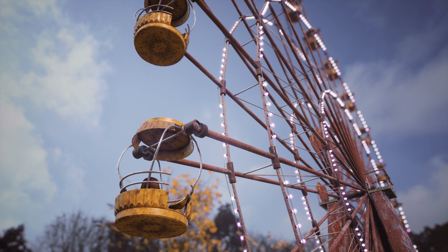 UE模型 苏联时代废弃儿童游乐场摩天轮场景3D模型素材 Unreal Engine Abandoned Amusement Park 样机素材 第9张