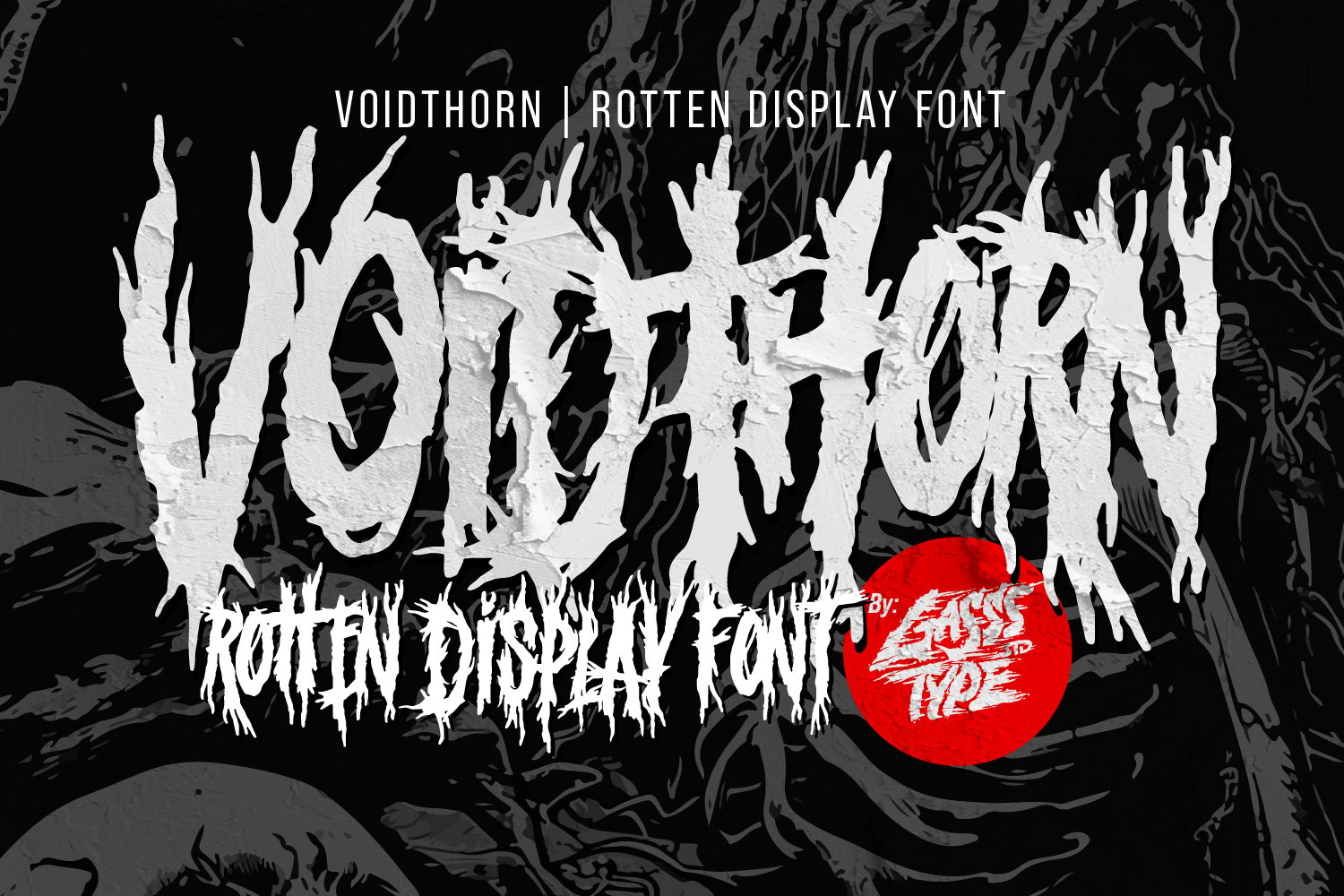 哥特式黑色金属海报徽标设计装饰英文字体安装包 Voidthorn – Black Metal Font , 第1张