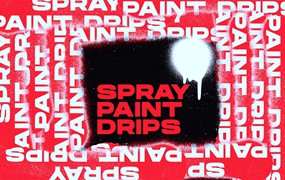 PR/AE模板：复古街头涂鸦喷漆滴落重复覆盖视频转场过渡PR/AE模板 Spray Paint Drips Transitions