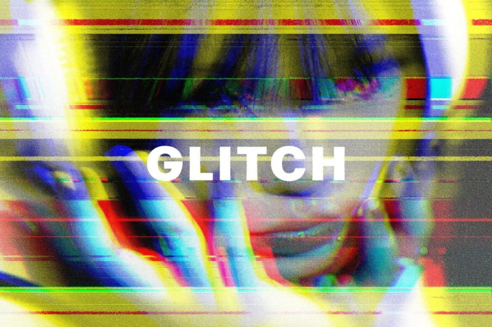 90年代信号故障毛刺屏幕像素照片效果PSD特效样机 Offset Print Glitching Photo Effect 插件预设 第1张