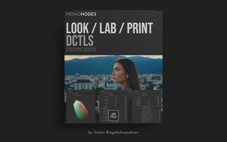 达芬奇DCTL插件：MonoNodes - LOOK / LAB / PRINT DCTLS 重现胶片独特品质柯达富士经典胶片美学达芬奇DCTL调色插件 插件预设 第1张