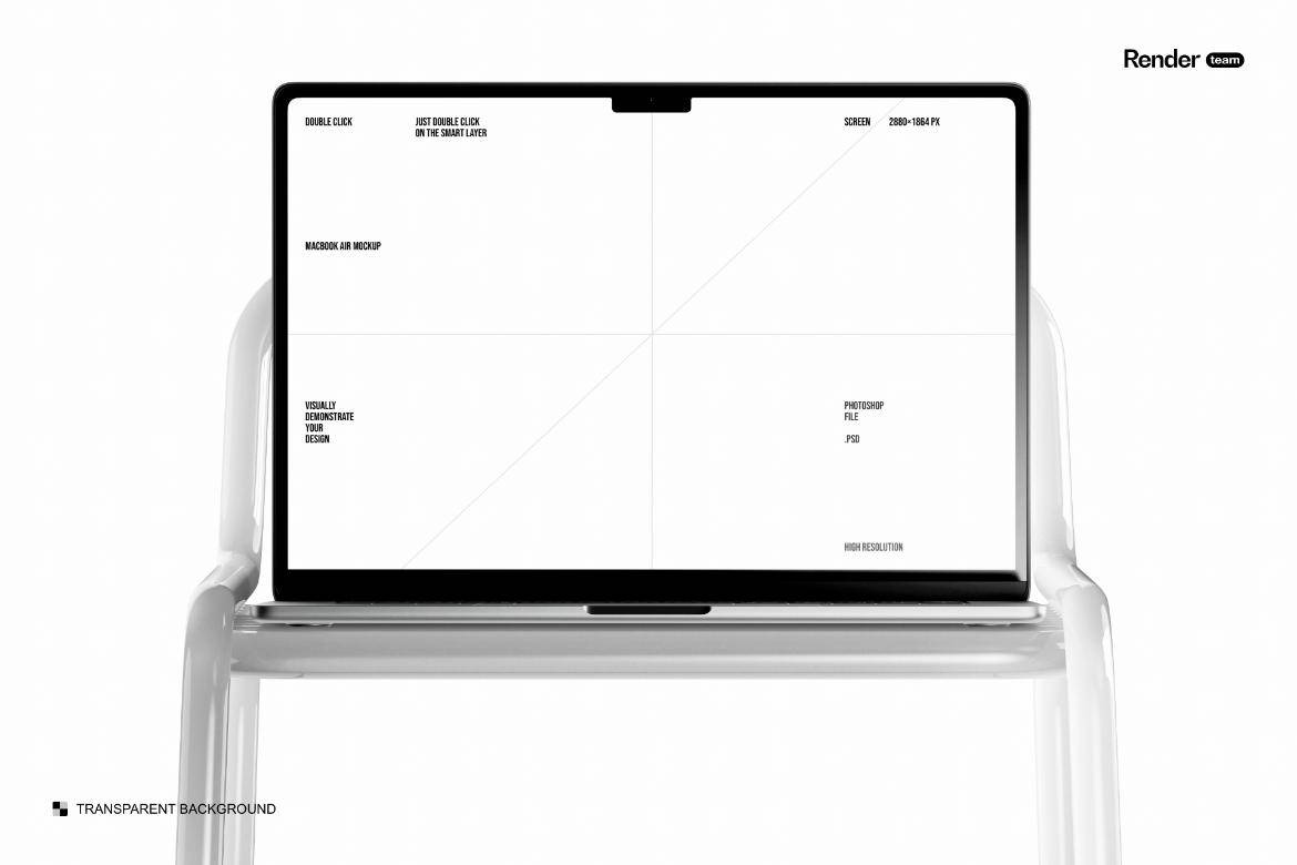 创意时尚网站设计PS展示效果图苹果MacBook Air笔记本电脑样机模板素材 MacBook Air Mockup Set , 第3张