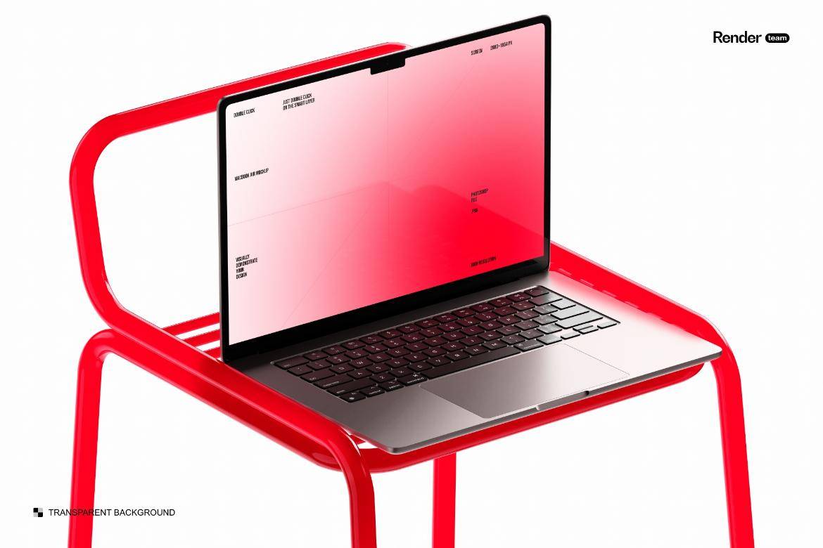 创意时尚网站设计PS展示效果图苹果MacBook Air笔记本电脑样机模板素材 MacBook Air Mockup Set , 第5张