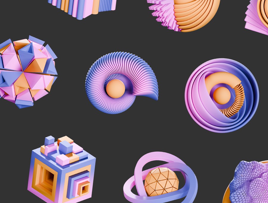 15款抽象3D立体几何图形插图图标Icons设计blender/png格式素材 Abstract Shapes 3d Illustration Pack 图标素材 第5张