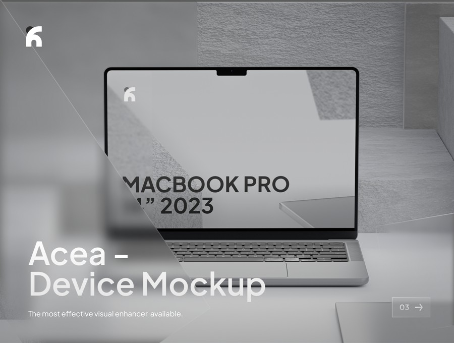 现代工业风网站web ui界面设计苹果MacBook Pro笔记本电脑展示贴图PSD样机 Acea – Macbook Pro Mockups , 第1张