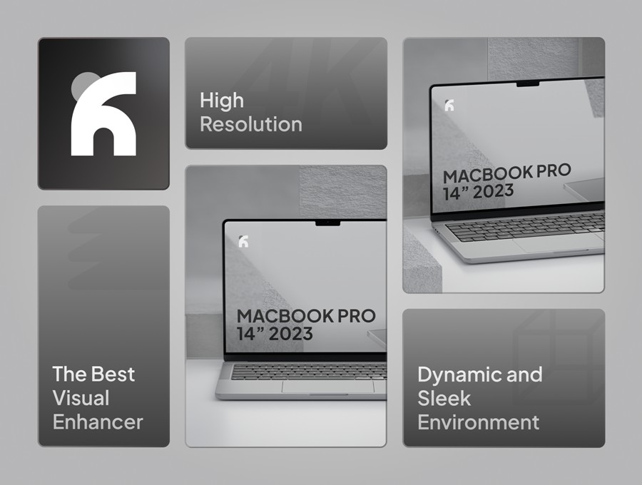 现代工业风网站web ui界面设计苹果MacBook Pro笔记本电脑展示贴图PSD样机 Acea – Macbook Pro Mockups , 第6张