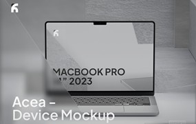 现代工业风网站web ui界面设计苹果MacBook Pro笔记本电脑展示贴图PSD样机 Acea – Macbook Pro Mockups