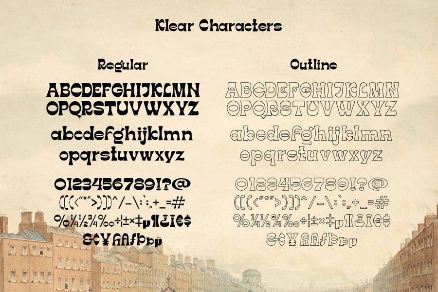 英文字体：2款复古新艺术风格古典前卫装饰字体 Klear – Modern Logo Font , 第3张