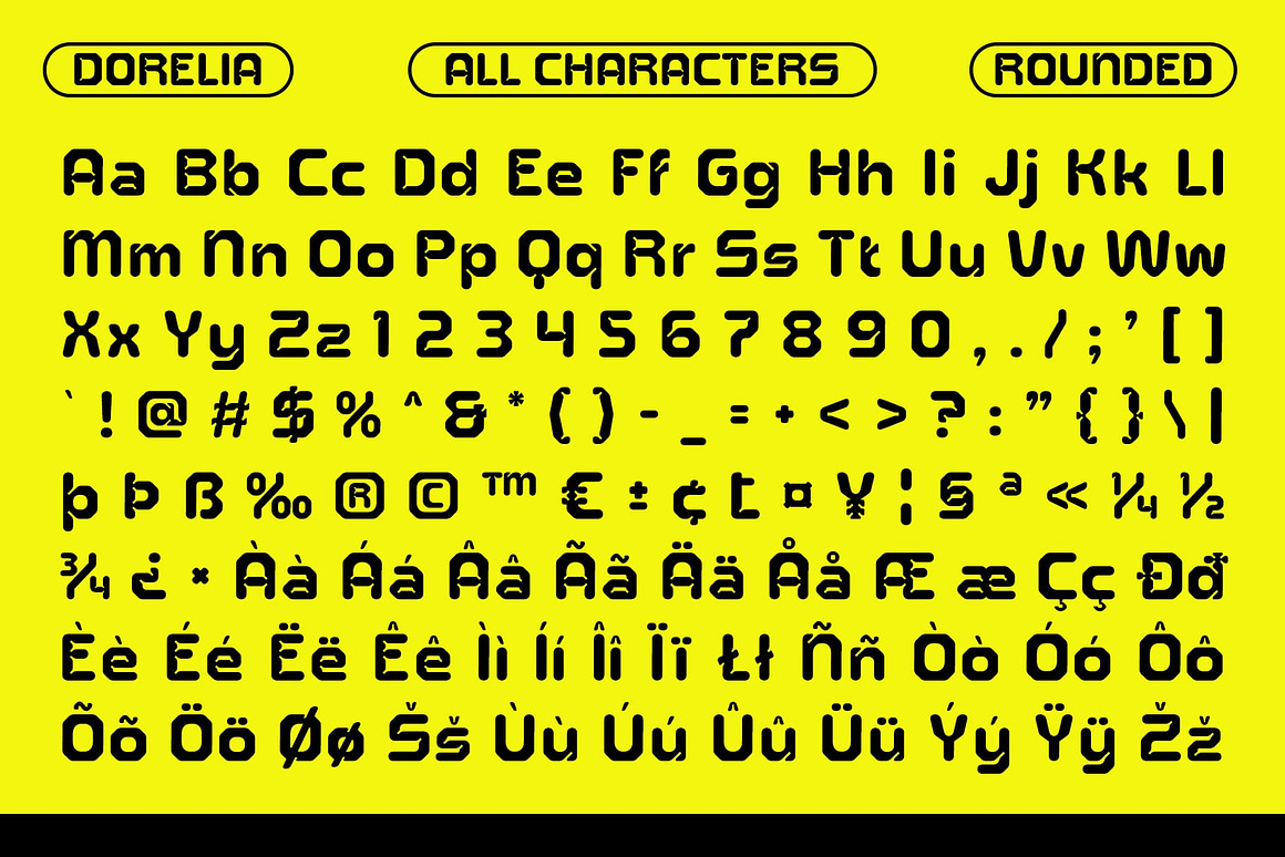 现代未来科技品牌海报徽标设计无衬线英文字体安装包 Dorelia Rounded , 第8张