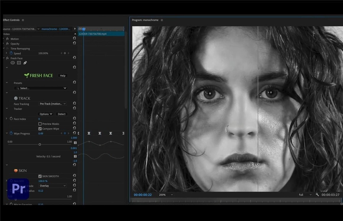 AE/PR/FCPX插件：人脸局部五官美化磨皮跟踪效果工具 Fresh Face , 第3张