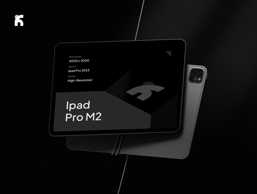 极简工业风APP界面设计展示苹果iPad Pro M2贴图样机PSD模板素材 Keunx – iPad Pro M2 Mockups , 第3张