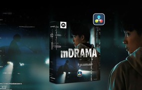 Motionvfx – mDrama 复古高级电影美学紧张氛围撕纸快门玻璃标题排版叠加效果达芬奇预设