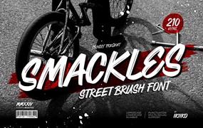 时尚涂鸦街头服饰杂志海报设计手写英文字体安装包 Smackles – Street Brush Font