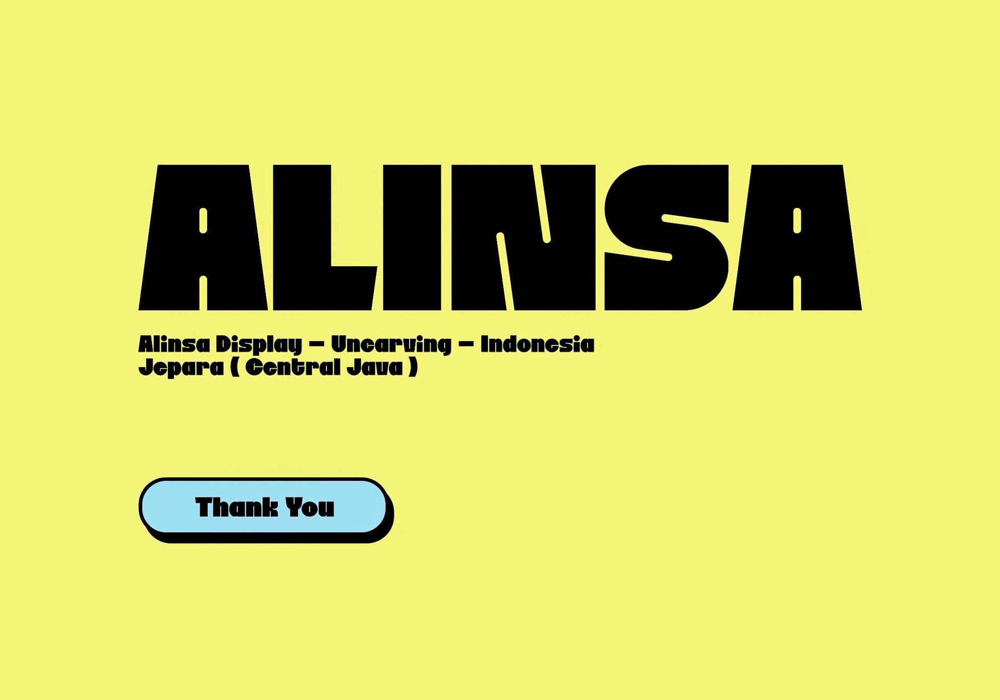 Alinsa - Display Font 简洁大胆趣味俏皮品牌海报设计贴纸形状无衬线字体 , 第9张