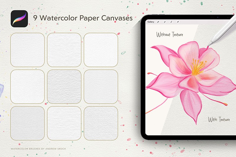 30+逼真的水彩效果Procreate笔刷套装 , 第7张