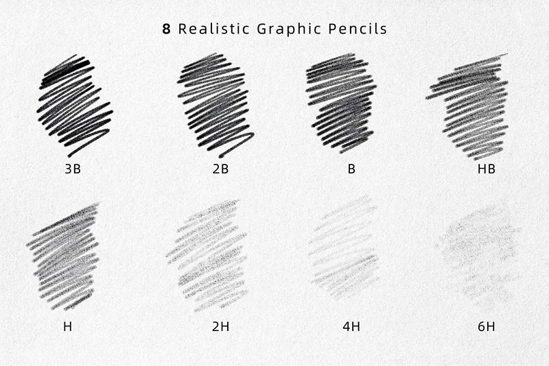 超写实！素描专用铅笔效果PS笔刷 , 第3张