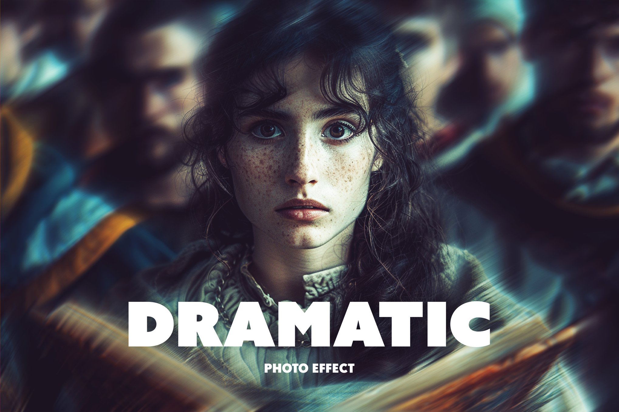 动感模糊视觉冲击电影照片效果PS特效滤镜样机 Dramatic Cinematic Photo Effect , 第1张