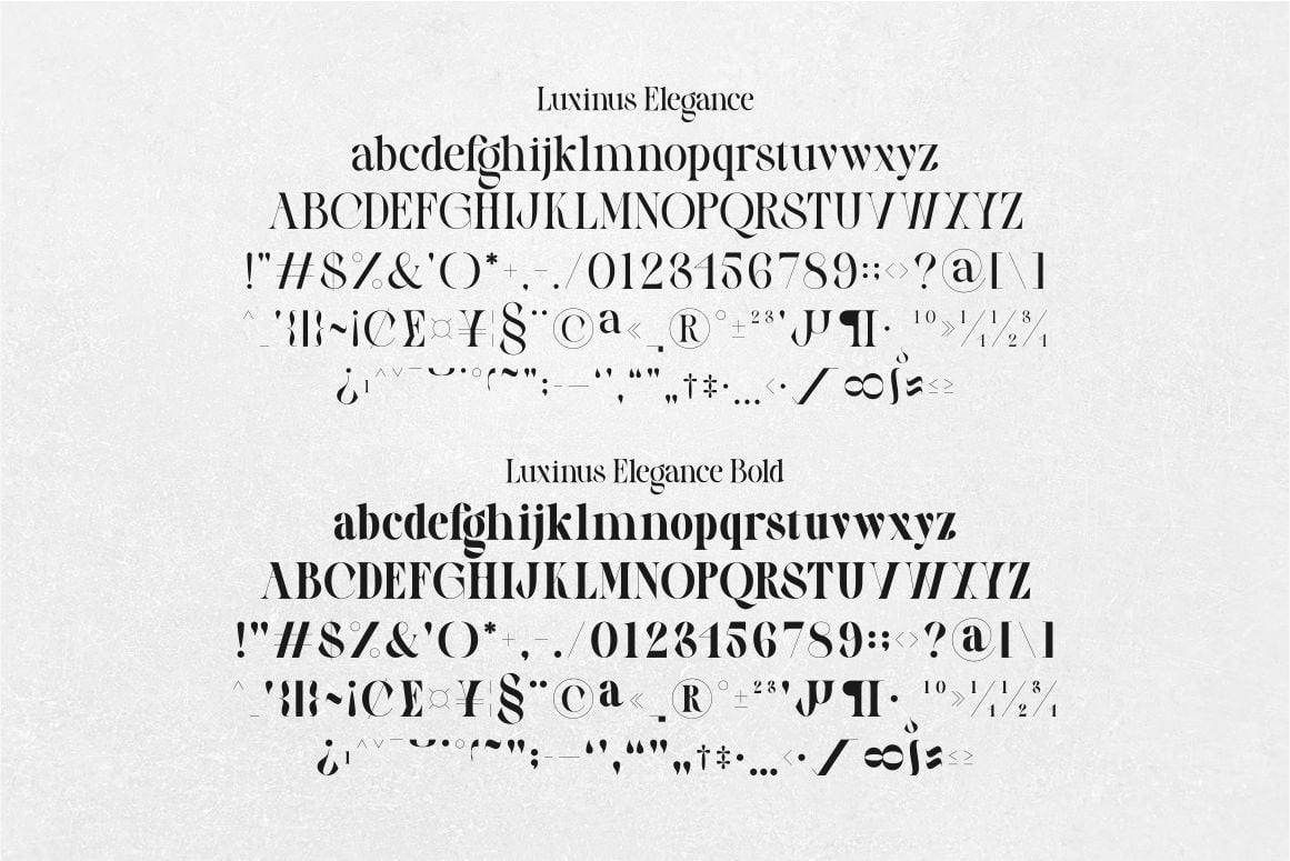 英文字体：奢华美学现代优雅精致标题排版衬线杂志品牌海报封面字体 Luxinus Elegance Serif Family With Italic Font , 第2张