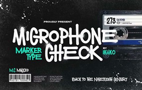 Microphone Check 潮流英文涂鸦字体