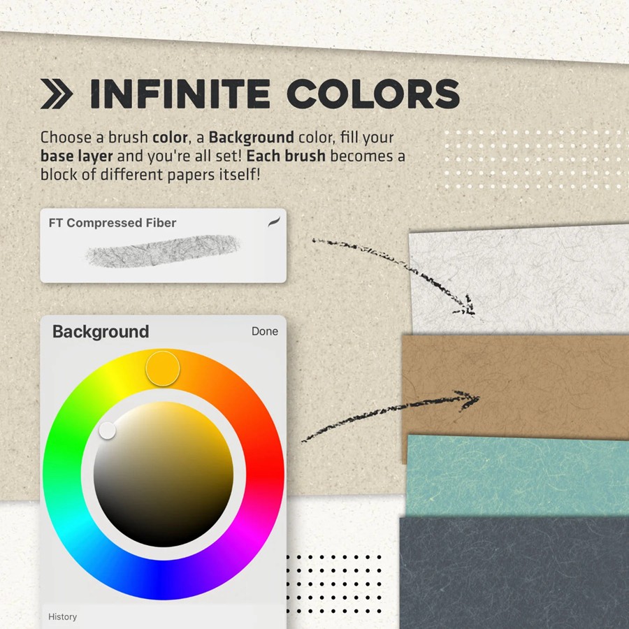 15款真实无缝隙纸张背景纹理模拟艺术绘画Procreate笔刷画笔设计素材 Paper Block Brush Pack for Procreate , 第3张
