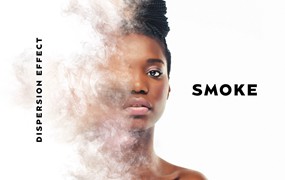 潮流烟雾雾气消散叠加效果照片处理特效PS样式模板 Smoke Dispersion Effect For Photoshop