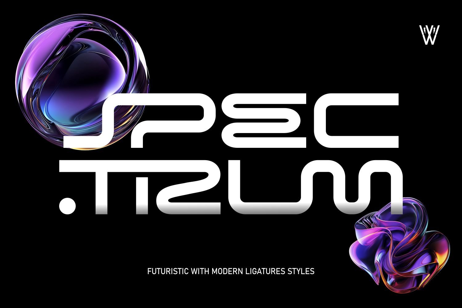 现代未来电竞品牌海报徽标设计无衬线英文字体安装包 Spectrum Modern Futuristic Expanded Sporty Font , 第1张