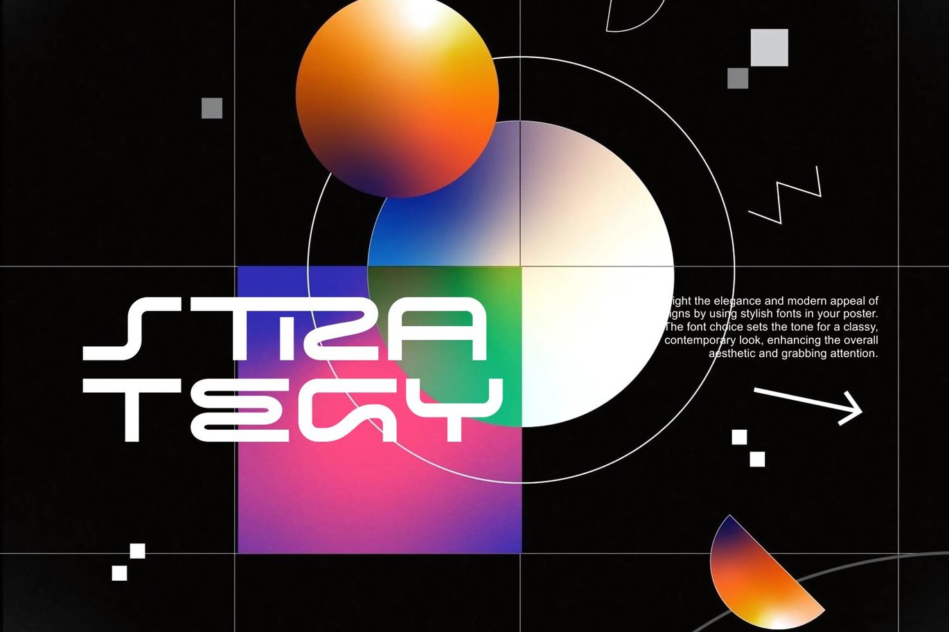 现代未来电竞品牌海报徽标设计无衬线英文字体安装包 Spectrum Modern Futuristic Expanded Sporty Font , 第3张