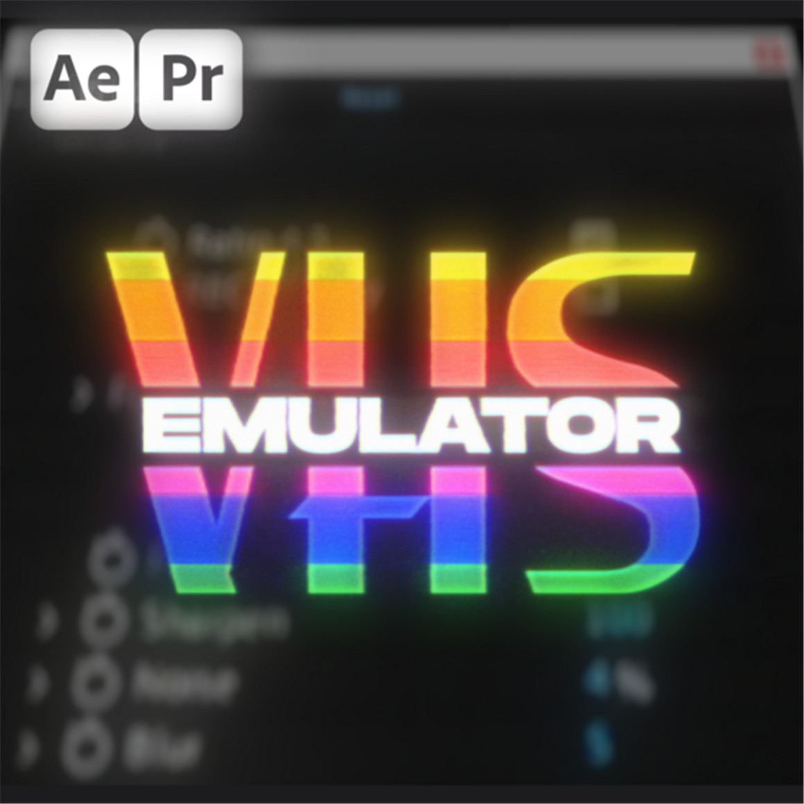 复古怀旧VHS氛围仿真模拟画面闪烁线条扭曲电视干扰效果AE/PR模板 Emulator for AE and Premiere Pro , 第1张