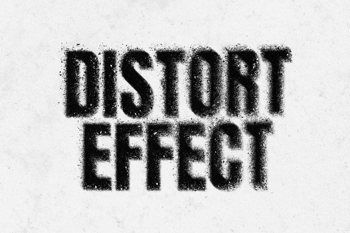 边缘模糊喷墨失真文本效果ps特效滤镜样机 Dust Distortion Text Effect , 第8张