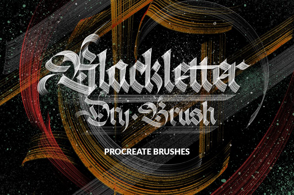 Jake Rainis – Blackletter Dry Brush Procreate Brushes 笔刷资源 第1张