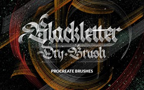 Jake Rainis – Blackletter Dry Brush Procreate Brushes