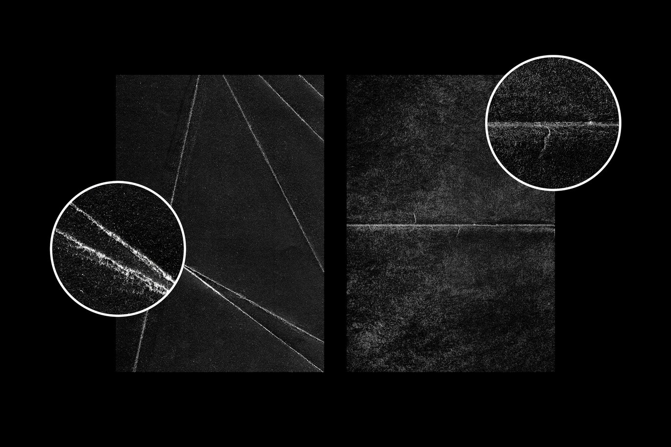 40款粗犷黑白做旧折痕杂点纸张纹理肌理模拟JPG高清背景图设计素材 Crumpled Paper Textures Collection , 第3张