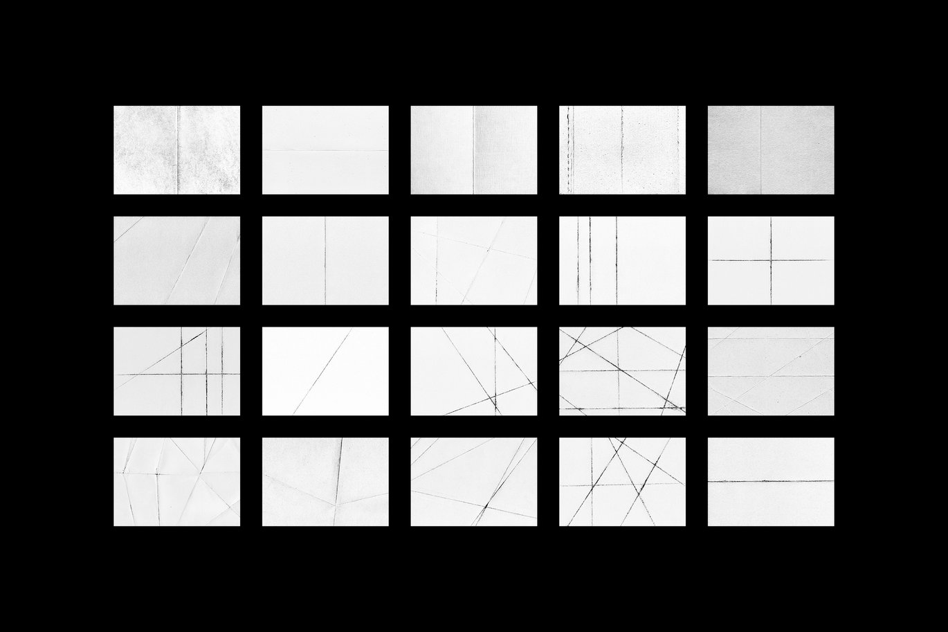 40款粗犷黑白做旧折痕杂点纸张纹理肌理模拟JPG高清背景图设计素材 Crumpled Paper Textures Collection , 第5张