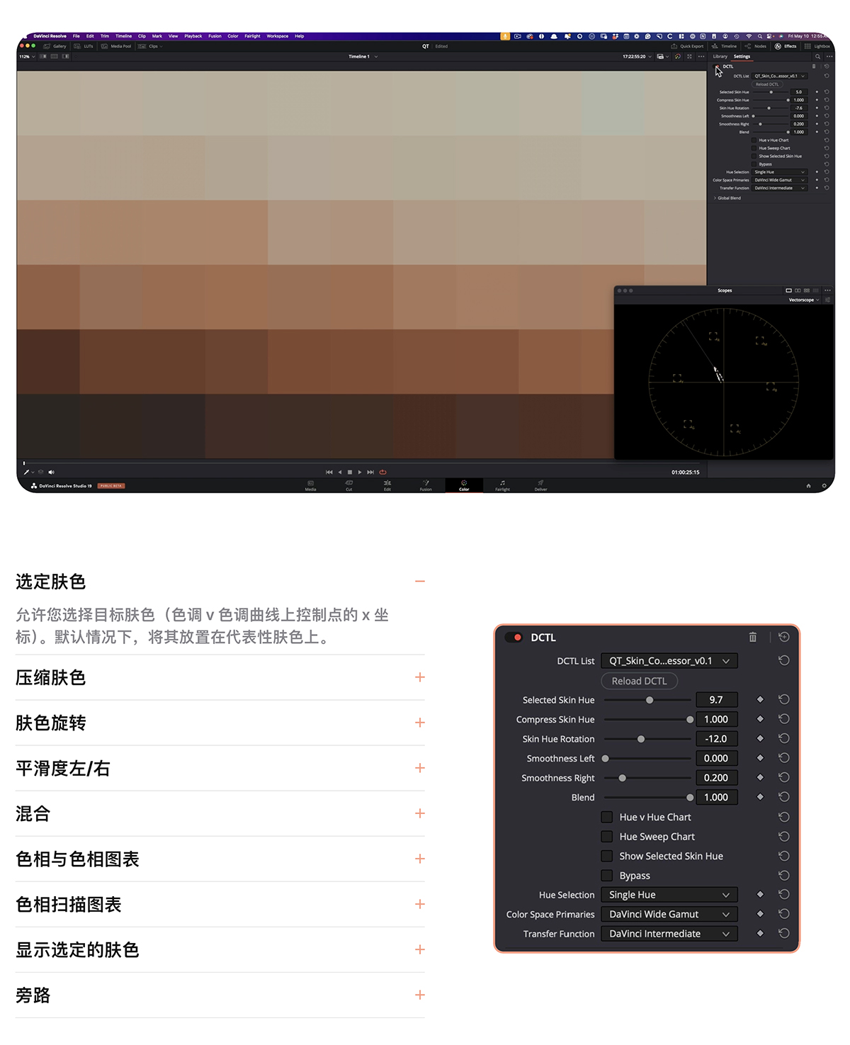 QT Skin Compressor — Qazi’s Toolkit 网飞电影级完美皮肤色调/色相压缩混合调整达芬奇DCTL插件 , 第5张