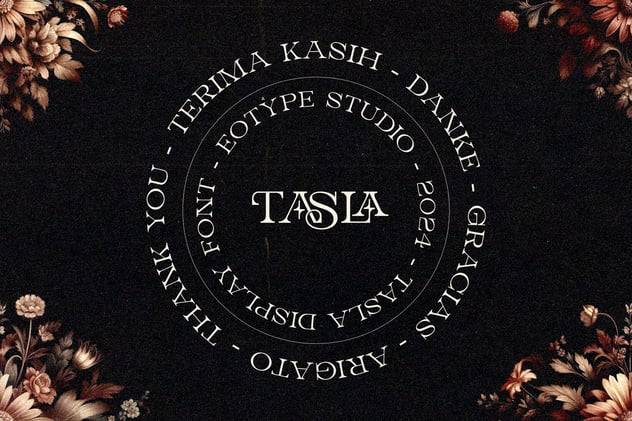 复古优雅品牌包装海报徽标设计衬线英文字体安装包 Tasla , 第8张